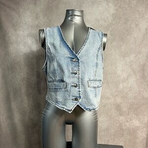 Light Wash Denim Vest